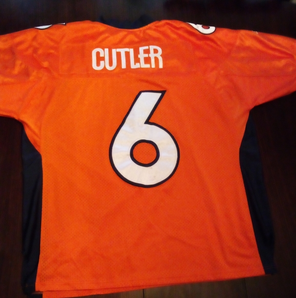 Reebok NFL Equipment Denver Broncos Jay Cutler #6 Embriodered Jersey Size 52 - Picture 7 of 10